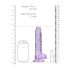 REALROCK - läbipaistev elutruu dildo - lilla (17 cm)