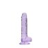 REALROCK - läbipaistev elutruu dildo - lilla (17 cm)
