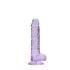 RealRock - realistlik läbipaistev dildo - lilla 17cm
