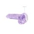 REALROCK - läbipaistev elutruu dildo - lilla (17 cm)