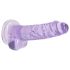 REALROCK - läbipaistev elutruu dildo - lilla (17 cm)