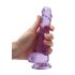 REALROCK - läbipaistev elutruu dildo - lilla (17 cm)