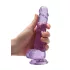 RealRock - realistlik läbipaistev dildo - lilla 17cm