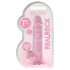 REALROCK - läbipaistev elutruu dildo - roosa (17 cm)