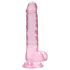REALROCK - läbipaistev elutruu dildo - roosa (17 cm)