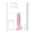 REALROCK - läbipaistev elutruu dildo - roosa (17 cm)