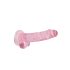REALROCK - läbipaistev elutruu dildo - roosa (17 cm)