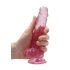 REALROCK - läbipaistev elutruu dildo - roosa (17 cm)