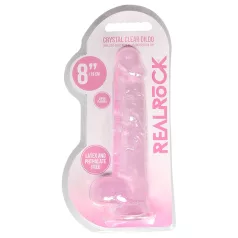 RealRock - realistlik dildoo läbipaistev roosa 19cm