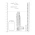 REALROCK - läbipaistev elutruu dildo - läbipaistev (19cm)