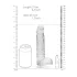 RealRock - realistlik dildos - läbipaistev 19 cm