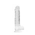 REALROCK - läbipaistev elutruu dildo - läbipaistev (19cm)
