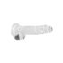 REALROCK - läbipaistev elutruu dildo - läbipaistev (19cm)