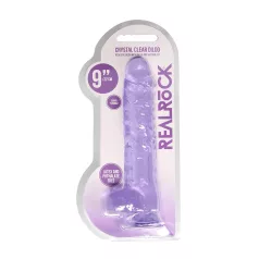 RealRock - realistlik läbipaistev dildo - lilla 22cm