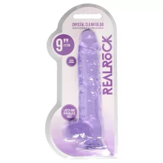 RealRock - realistlik läbipaistev dildo - lilla 22cm