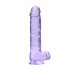 REALROCK - läbipaistev realistlik dildo - lilla (22 cm)
