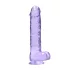 RealRock - realistlik läbipaistev dildo - lilla 22cm