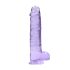 REALROCK - läbipaistev realistlik dildo - lilla (22 cm)
