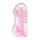 REALROCK - läbipaistev elutruu dildó - roosa (22 cm)