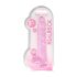 REALROCK - läbipaistev elutruu dildó - roosa (22 cm)