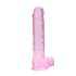 REALROCK - läbipaistev elutruu dildó - roosa (22 cm)