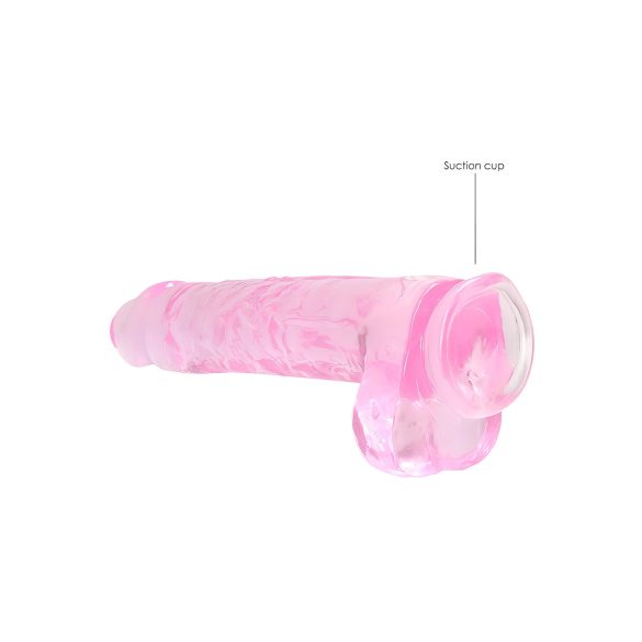 RealRock - realistlik läbipaistev dildo - roosa 22cm