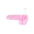 REALROCK - läbipaistev elutruu dildó - roosa (22 cm)