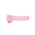 RealRock - realistlik läbipaistev dildo - roosa 22cm
