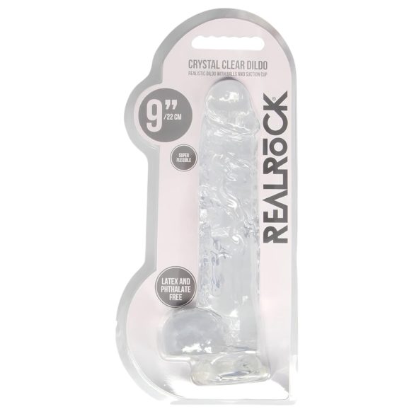 REALROCK - läbipaistev realistlik dildo - läbipaistev (22 cm)