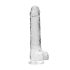 REALROCK - läbipaistev realistlik dildo - läbipaistev (22 cm)