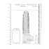 REALROCK - läbipaistev realistlik dildo - läbipaistev (22 cm)