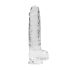 REALROCK - läbipaistev realistlik dildo - läbipaistev (22 cm)