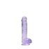 REALROCK - läbipaistev elutruu dildo - lilla (15 cm)