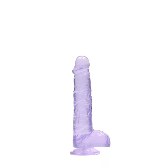 RealRock - realistlik dildoo - läbipaistev lilla 15cm