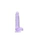 REALROCK - läbipaistev elutruu dildo - lilla (15 cm)