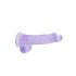 REALROCK - läbipaistev elutruu dildo - lilla (15 cm)