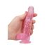 REALROCK - läbipaistev elutruu dildo - roosa (15cm)