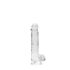 REALROCK - läbipaistev elutruu dildo - läbipaistev (15 cm)