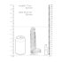 REALROCK - läbipaistev elutruu dildo - läbipaistev (15 cm)