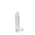 REALROCK - läbipaistev elutruu dildo - läbipaistev (15 cm)