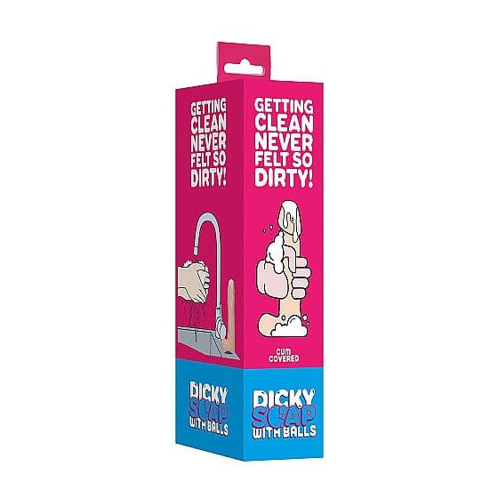 Dicky Cum - penisové mýdlo se varlaty - přírodní barva (250g)