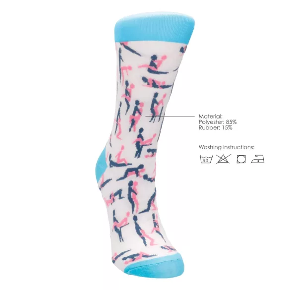 S-Line Sexy Socks - puuvillased sokid - kama sutra muster - 42-46