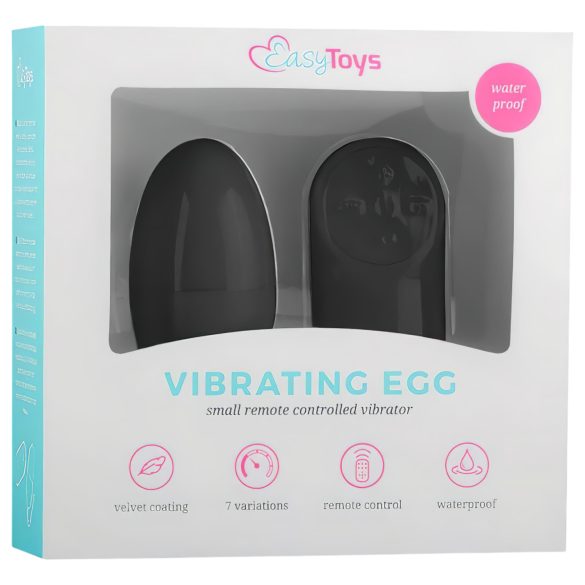 Easytoys - juhtmevaba vibro-muna 7 režiimiga - must