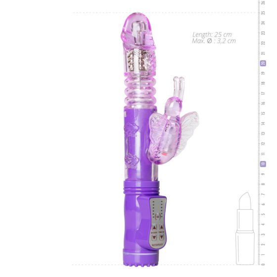 Easytoys - Rotary Pusher, Butterfly Vibrator with Spinner (purple)