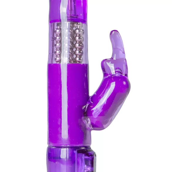 Easytoys Rabbit - pöörlev vibraator kliitorivarrega ja kuulidega - lilla