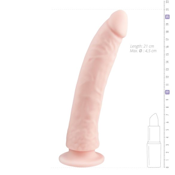 Easytoys - dildoga iminapaga - 100% silikoon - 21 cm - naturaalne