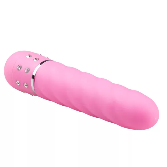 Easytoys Diamond - vibraator pulk - keeratud disain - roosa