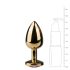 Easytoys Metal Nr.1 – lilla kiviga koonus anaaltapp - kuldne (2,5 cm)
