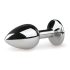 Easytoys Metall No.1 - roosa kiviga anaaltapp - hõbe (2,7 cm)