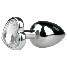   EasyToys Metallist Anaaltapp Nr 2 südamekujulise kiviga (hõbe-valge)